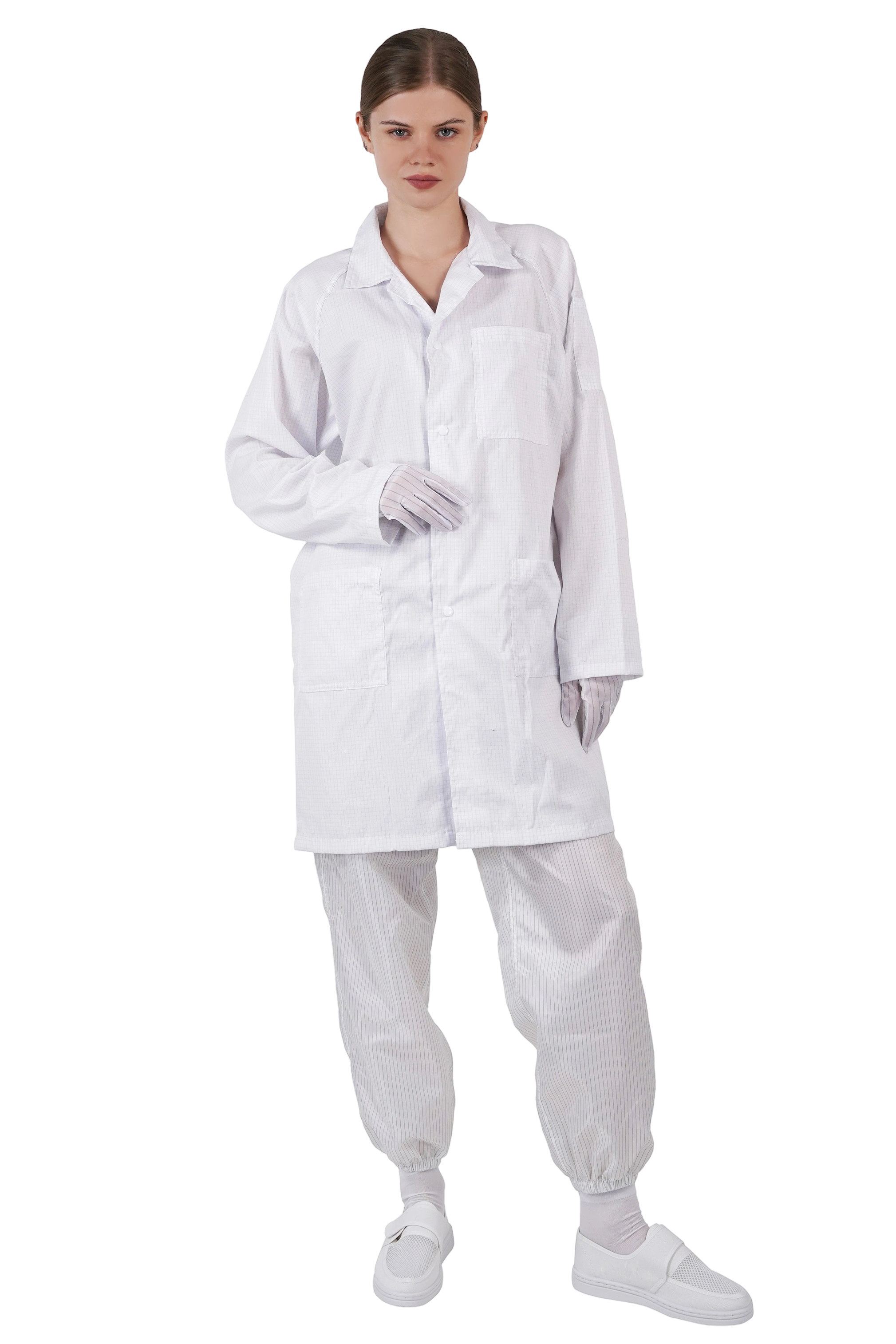 ESD TC cotton anti-static suit collar long coat Clean room work clothes