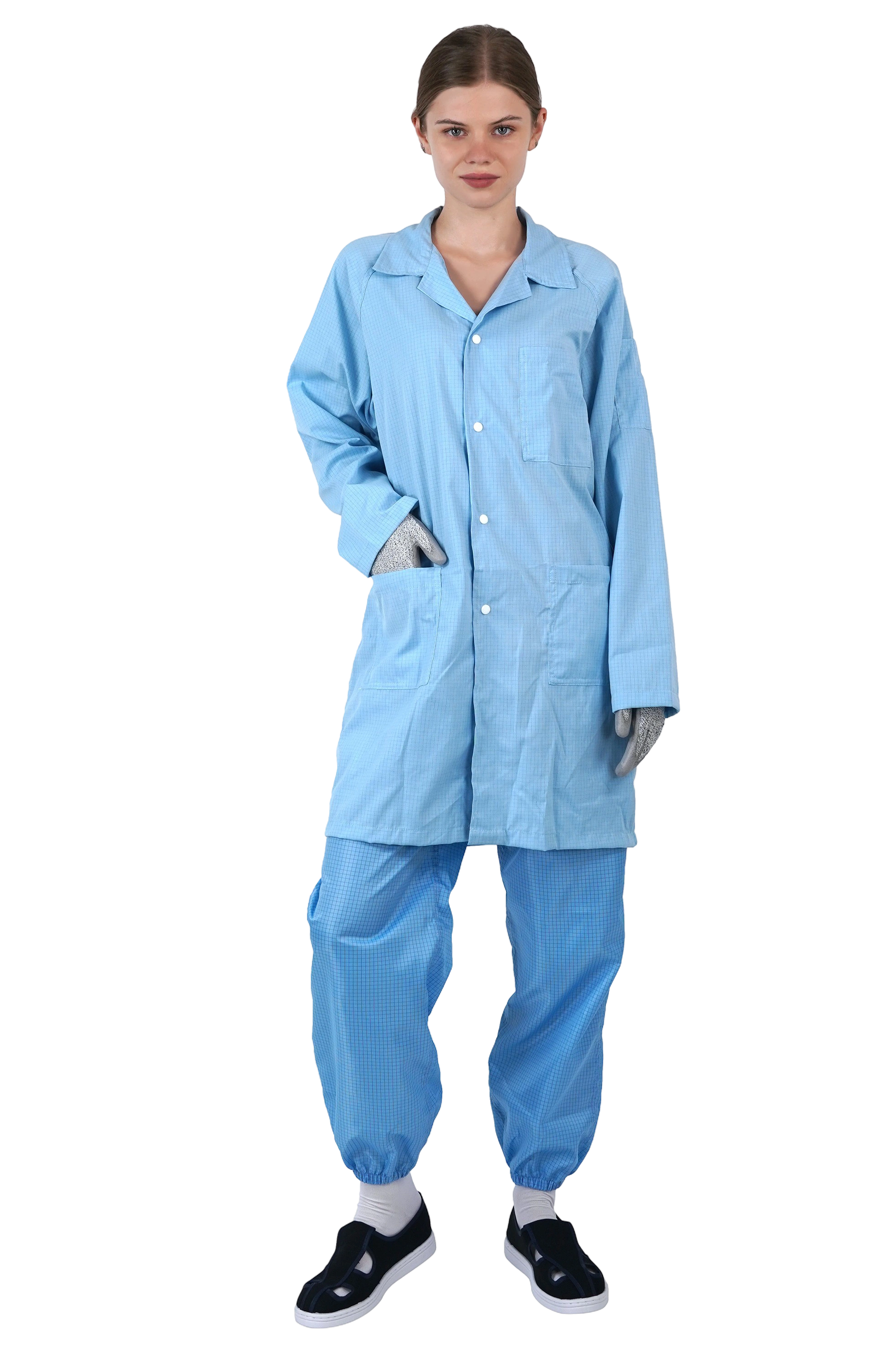 ESD TC cotton anti-static suit collar long coat Clean room work clothes
