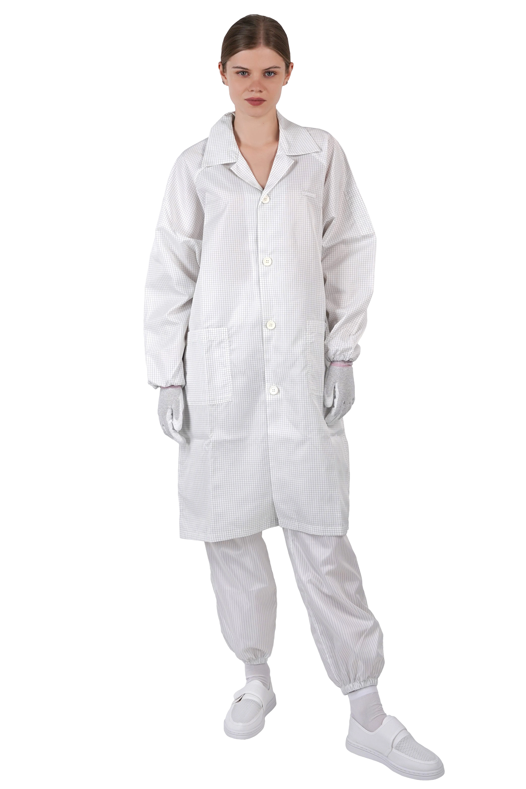ESD lapel suit dust-free lab suit long electrostatic suit
