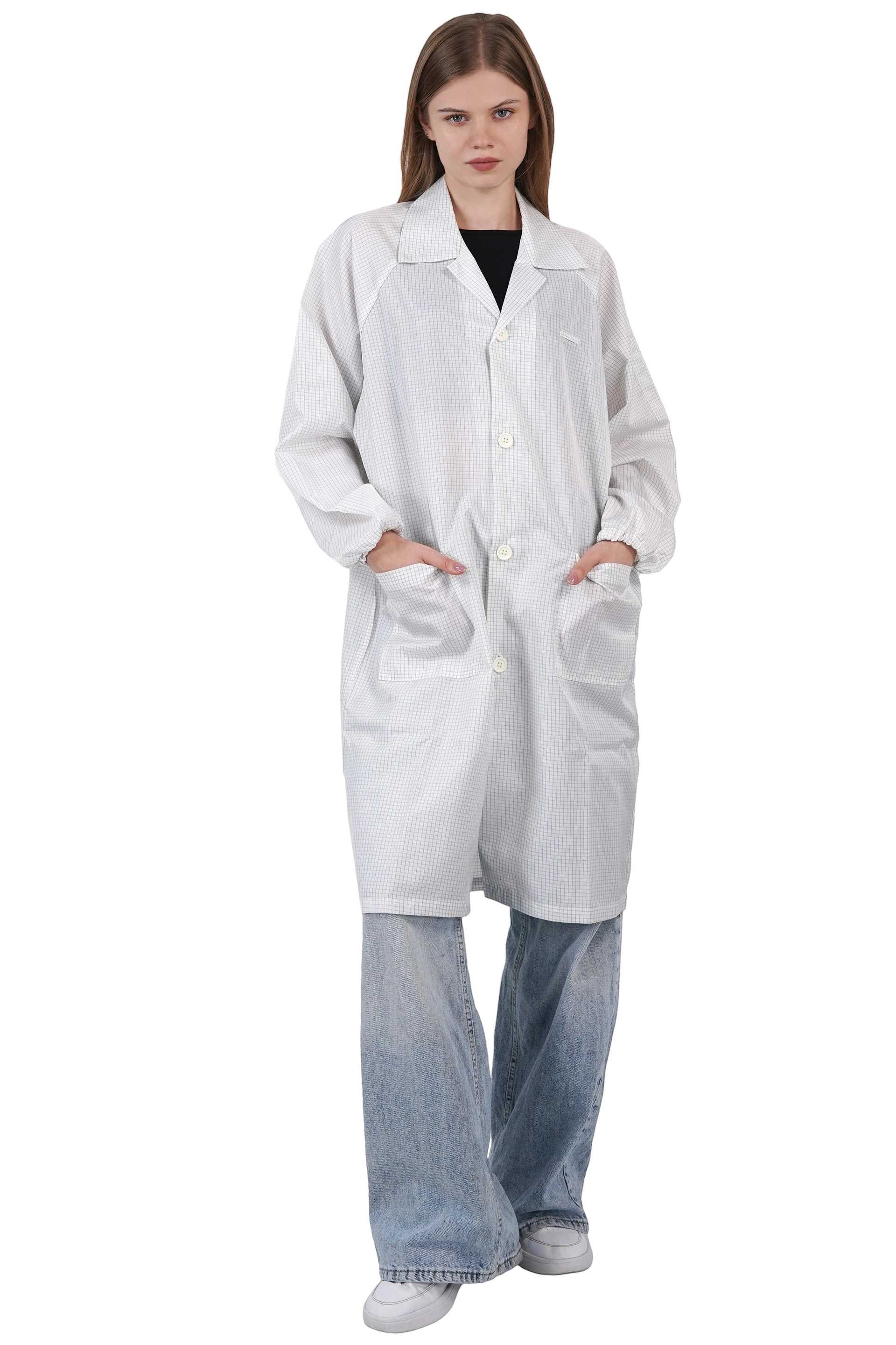 ESD lapel suit dust-free lab suit long electrostatic suit