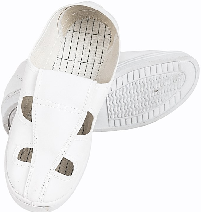 PVC soled anti-static four-hole shoes