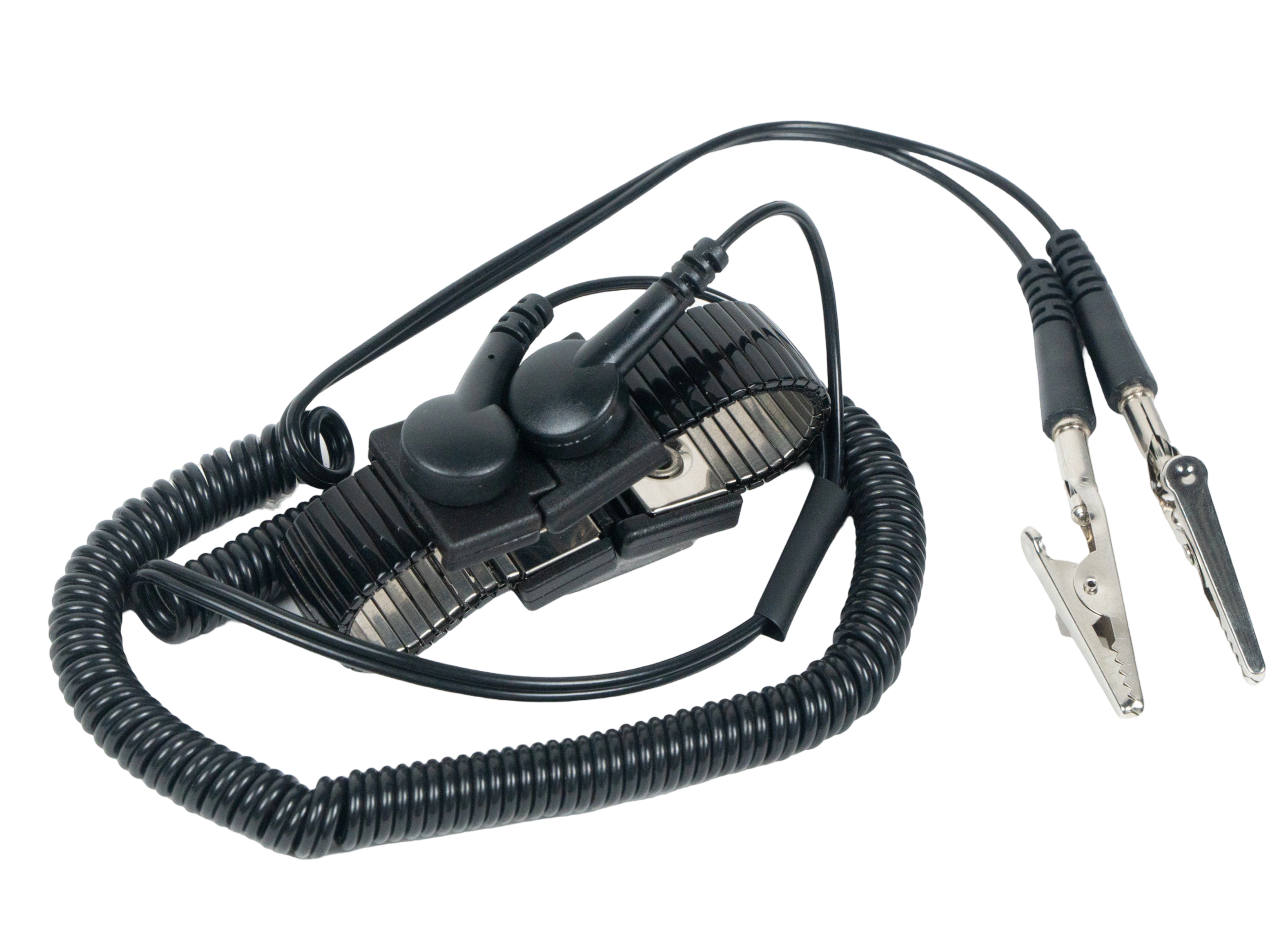 ESD double circuit metal wrist strap
