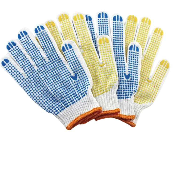 Cotton non-slip adhesive gloves
