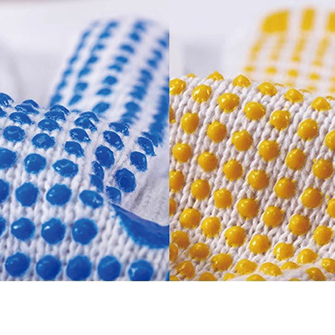Cotton non-slip adhesive gloves