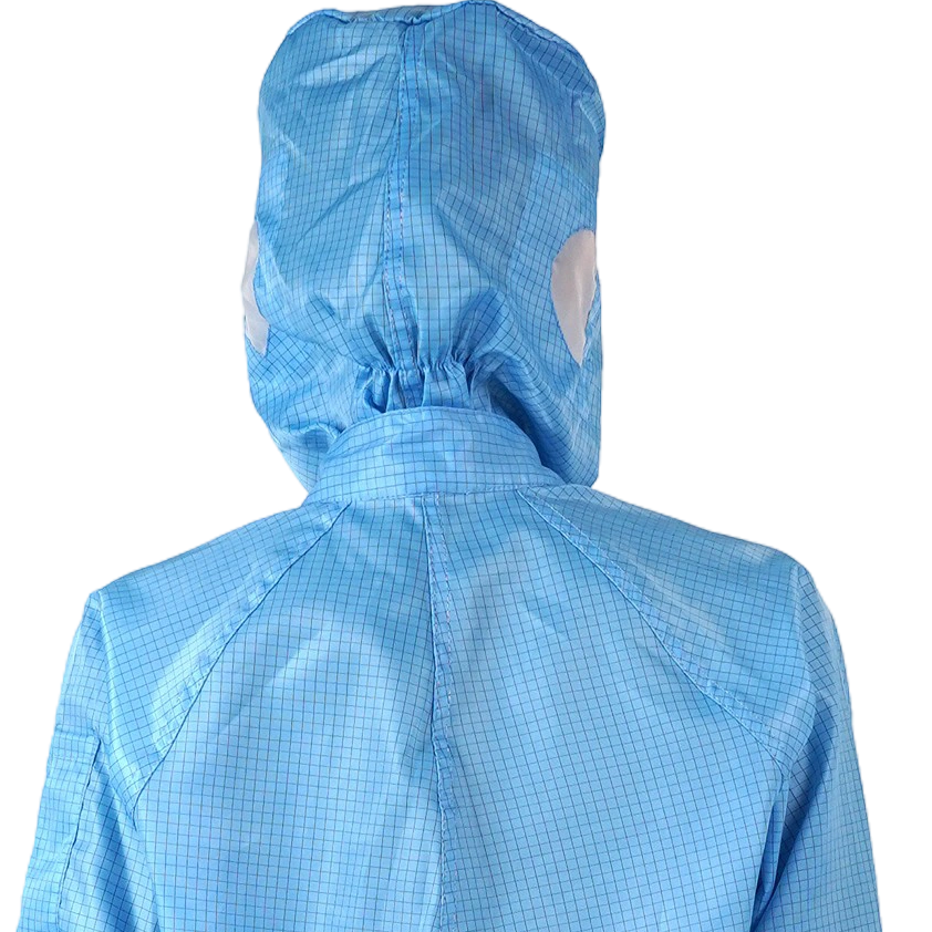 Front Zipper ESD static work clothes Hooded Onesie Clean room jumpsuit
